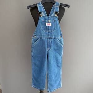 Vintage Kids Round House denim overalls - jeans - blue - unisex - size 4